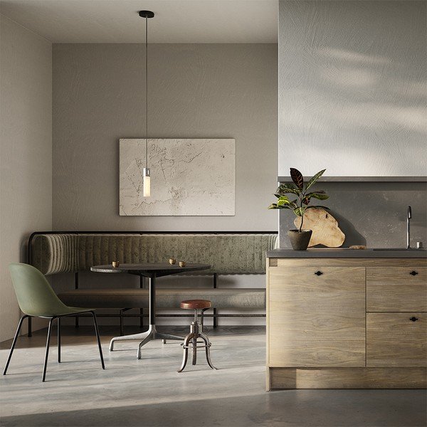 Siva zatemnitvena viseča svetilka ø 6 cm Basalt – tala-image-3