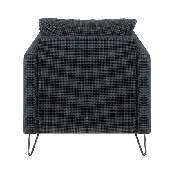 Temno siv fotelj iz šenilje Freya – Ropez-image-2