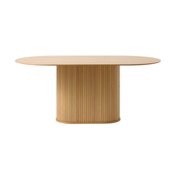Jedilna miza z mizno ploščo v hrastovem dekorju 95x180 cm Nola – Unique Furniture-image-2