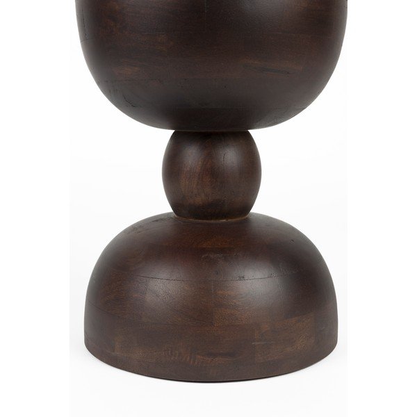 Okrogla stranska mizica iz masivnega manga ø 30 cm Izzy – White Label-image-1