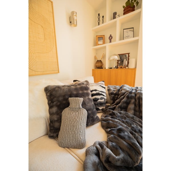 Siva odeja iz mikropliša 150x200 cm Wave – Tiseco Home Studio-image-3