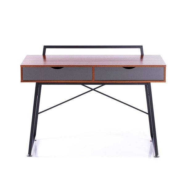 Pisalna miza z mizno ploščo v orehovem dekorju 57.5x120 cm Tolm – Homede-image-2