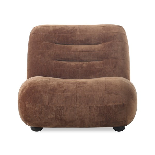 Rjav žameten fotelj Wyatt – Dutchbone-image-2