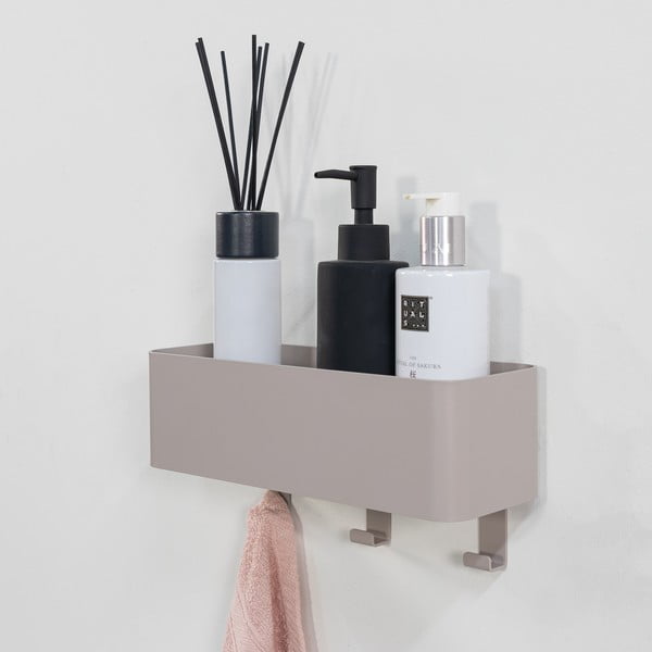 Sivorjava jeklena stenska kopalniška polica Multi – Spinder Design-image-1