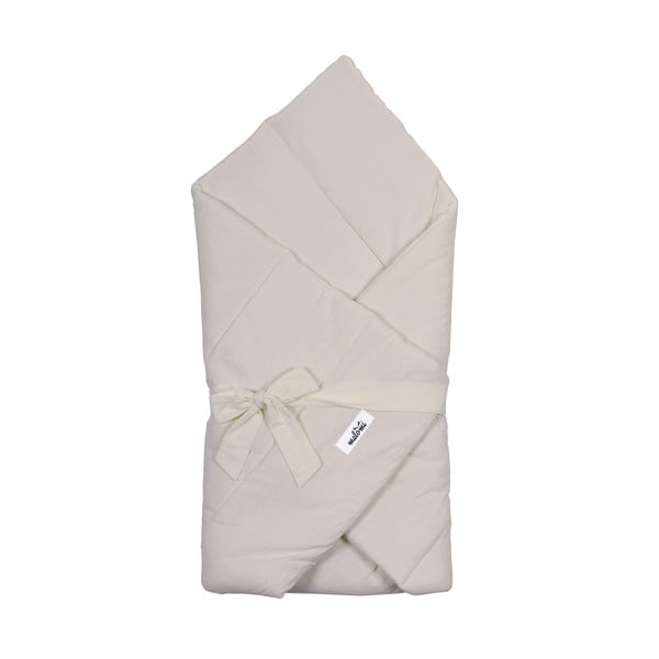 Kremno bela bombažna odejica za povijanje 75x75 cm - Malomi Kids