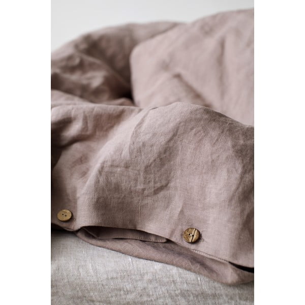 Umazano-vijolična lanena prevleka za odejo Linen Tales, 200 x 220 cm-image-1