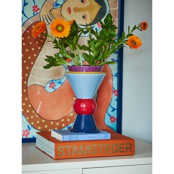 Keramična ročno poslikana vaza (višina 26,5 cm) Trilla – Bloomingville-image-1