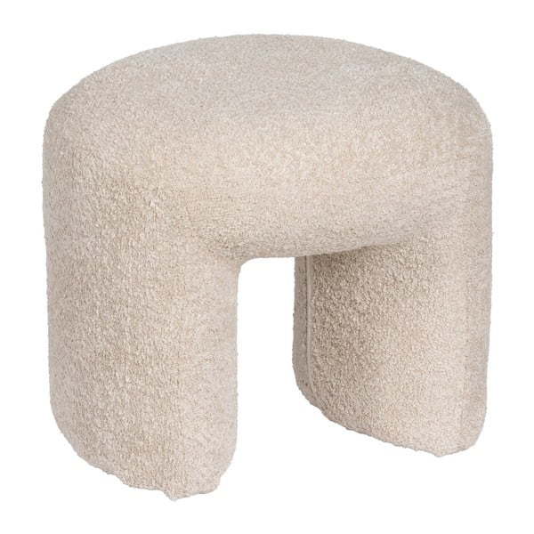 Bež tabure iz tkanine bouclé Suave – Ixia