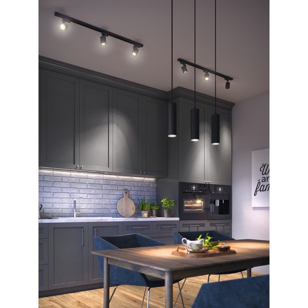 Črna viseča svetilka s kovinskim senčilom Tresos II – GTV-image-1