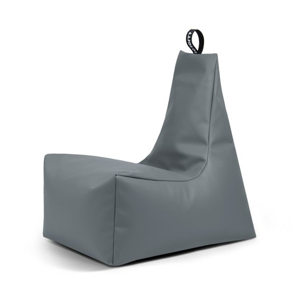 Siva vreča za sedenje iz umetnega usnja Icy XL – So Soft?