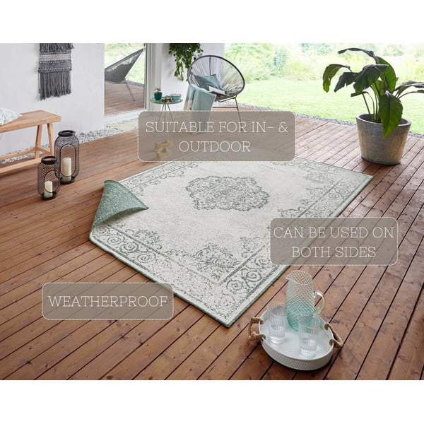 Zeleno-krem zunanja preproga NORTHRUGS Cebu, 80 x 150 cm-image-4