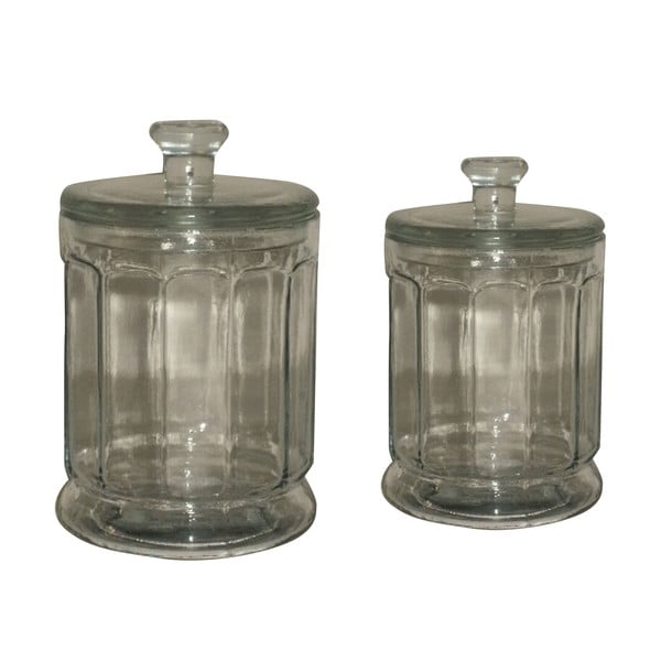 Komplet 2 steklenih kozarcev Antic Line Jar
