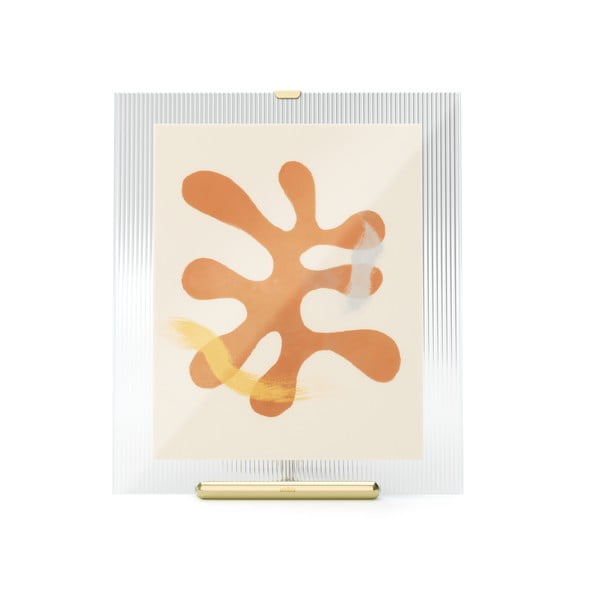 Steklen stoječ okvir v zlati barvi 26x30,5 cm Flute – Umbra