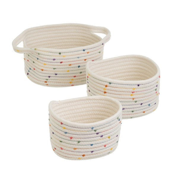 Tekstilne košare v kompletu 3 ks 30x18x14 cm – Casa Selección