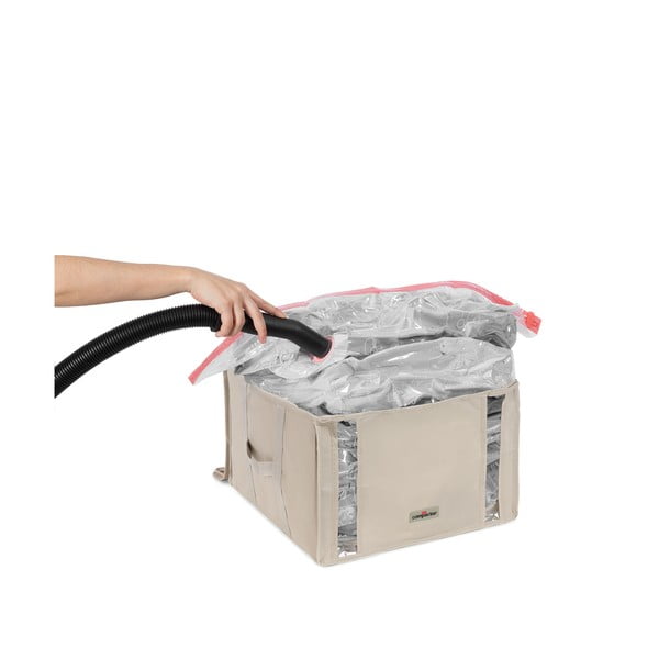 Vakuumska tekstilna škatla za shranjevanje oblačil 42x40x25 cm Life – Compactor-image-3
