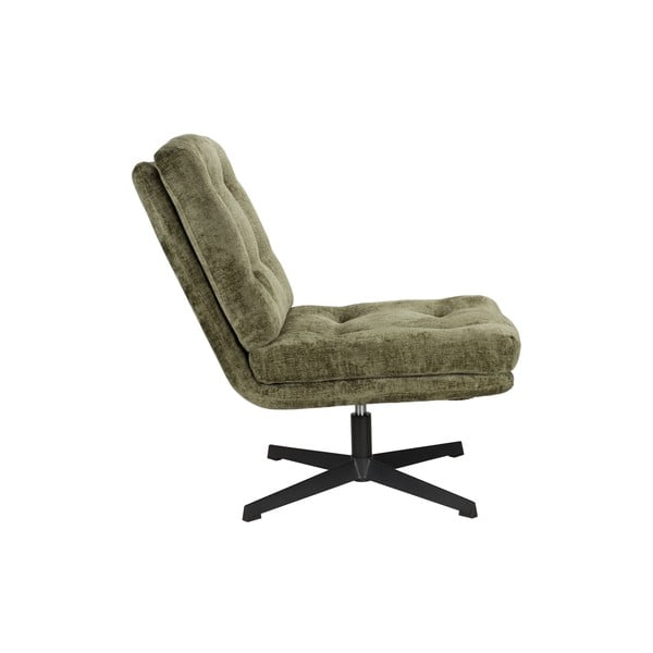 Zelen vrtljiv fotelj Kai – White Label-image-2