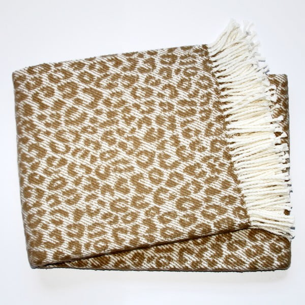 Rjava odeja Euromant Leopard, 140 x 180 cm