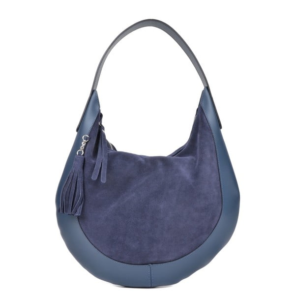 Modra usnjena torbica Isabella Rhea Moon Blu