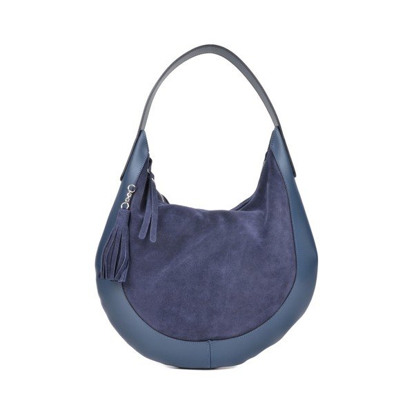 Modra usnjena torbica Isabella Rhea Moon Blu