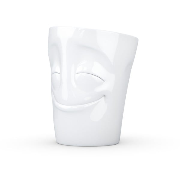 Bela porcelanasta skodelica z ročajem 58products, prostornina 350 ml-image-3