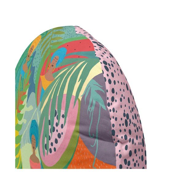 Bombažni obojestranski vzglavnik HF Living Zuly Jungle, ⌀ 50 cm-image-2