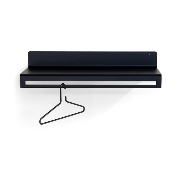 Črn kovinski stenski obešalnik s polico 78 cm Sway – Spinder Design-image-4