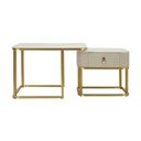 Mizice v kompletu 2 ks v marmornem dekorju v kremno beli in zlati barvi 50x70 cm Beauty – Mauro Ferretti