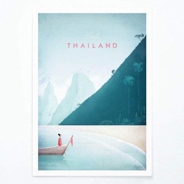 Plakat Travelposter Thailand, 50 x 70 cm