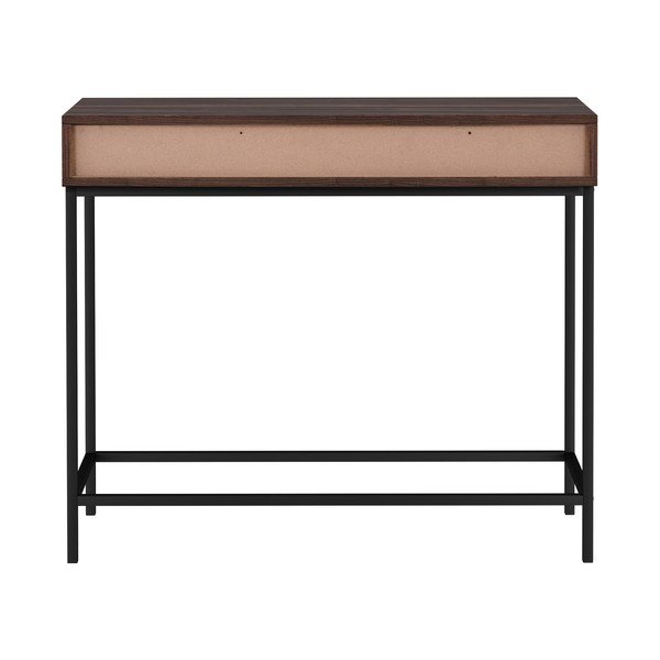 Temno rjava stranska mizica z mizno ploščo v orehovem dekorju 35x90 cm Celine – Støraa-image-2