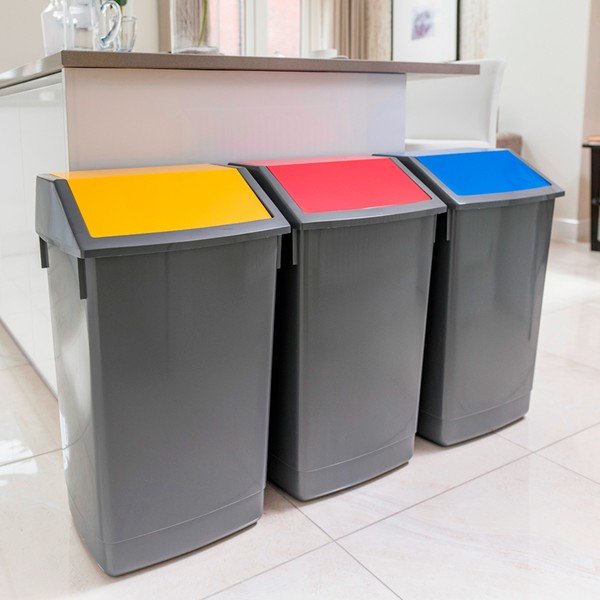 3 delni komplet košev za ločevanje odpadkov Addis Recycle, 60 l-image-1