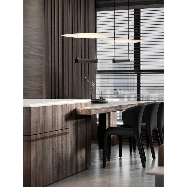 Bela/mat črna aluminijasta LED zatemnitvena viseča svetilka ø 40 cm Diona – Nova Luce-image-1