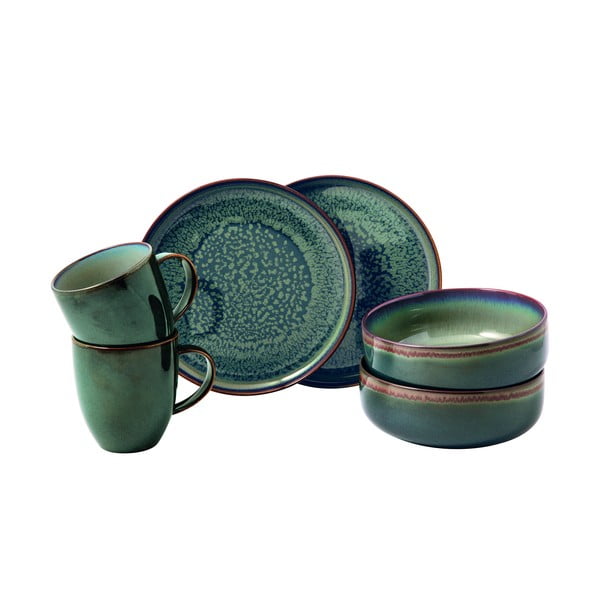 6-delni set zelenih porcelanastih posod Villeroy & Boch Like Crafted