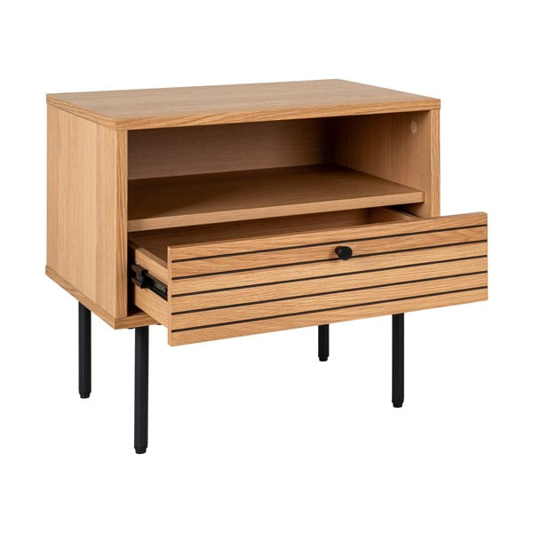 Stranska mizica z mizno ploščo v hrastovem dekorju 40x50 cm Kyoto – House Nordic-image-2