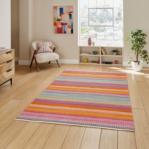 Ročno tkana bombažna preproga 120x170 cm Cascade Bright Multi – Think Rugs-image-1