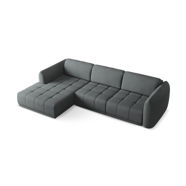 Temno siva kotna sedežna garnitura (levi kot) Hoku – Makamii-image-3