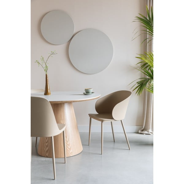 Okrogla jedilna miza s kamnito mizno ploščo ø 115 cm Almira – White Label-image-1