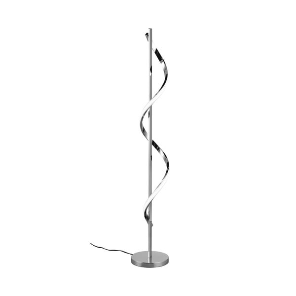 LED zatemnitvena stoječa svetilka v sijajno srebrni barvi (višina 120 cm) Isabel – Trio