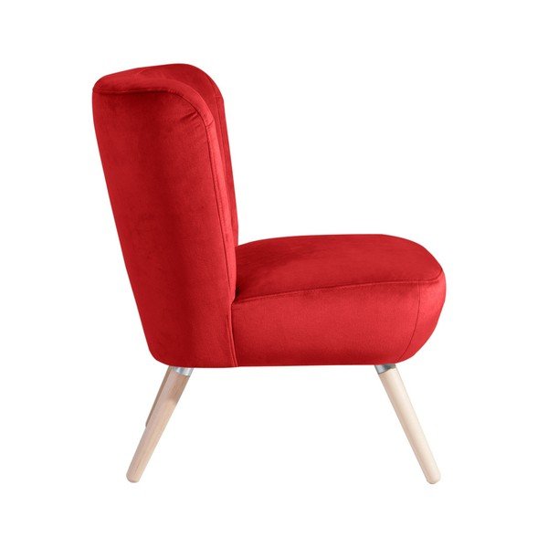 Rdeč fotelj Max Winzer Neele Velvet-image-2