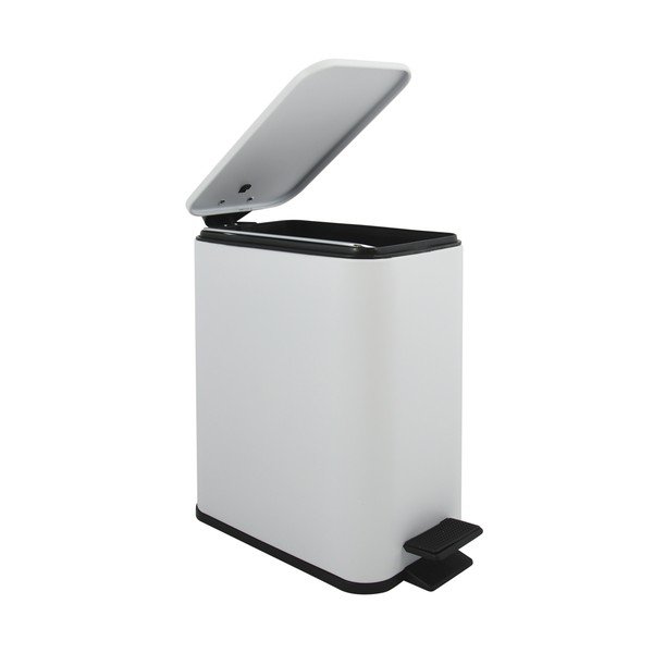 Mat bel jeklen koš za smeti s pedalom 5 l Erik – Spirella-image-2