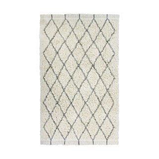 Kremno bela pralna ročno tkana volnena preproga 200x300 cm Berber Soul – Lorena Canals