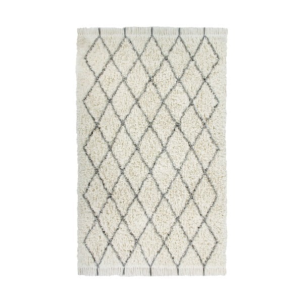 Kremno bela pralna ročno tkana volnena preproga 200x300 cm Berber Soul – Lorena Canals