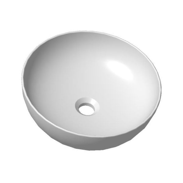 Bel keramičen okrogel umivalnik ø 40 cm Kleo – STOLKAR