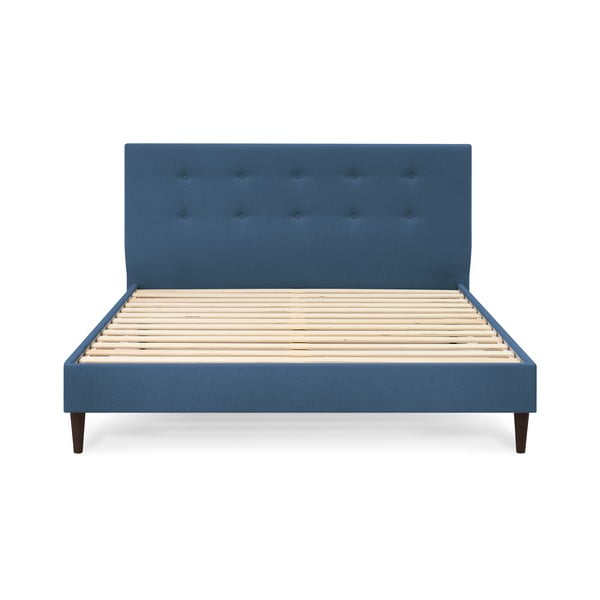 Modra zakonska postelja Bobochic Paris Rory Dark, 160 x 200 cm-image-2