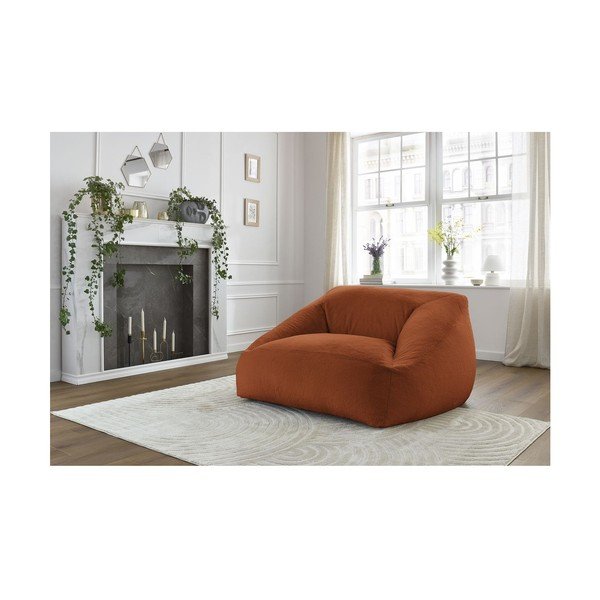 Oranžna vreča za sedenje iz umetnega krzna Lilibet – Bobochic Paris-image-1