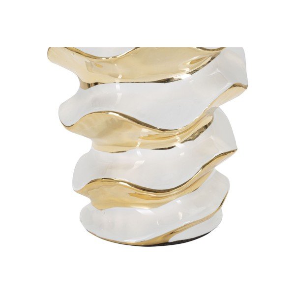 Keramična namizna svetilka s tekstilnim senčilom v zlati in beli barvi (višina 53 cm) Glam Space – Mauro Ferretti-image-4