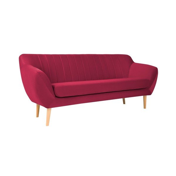 Temno roza žametni kavč Mazzini Sofas Sardaigne, 188 cm-image-1