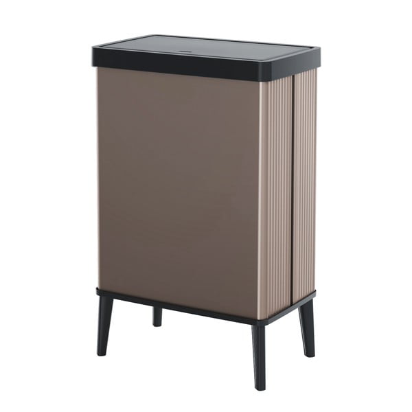 Rožnat koš za smeti na dotik iz reciklirane plastike 54 l Verto High – Curver