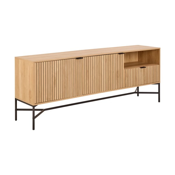 Komoda v hrastovem dekorju v naravni barvi 180x70x40 cm Jaipur – Actona-image-1