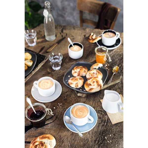 Bela in temno siva porcelanska skodelica s podstavkom Maxwell & Williams Tint, 240 ml-image-1