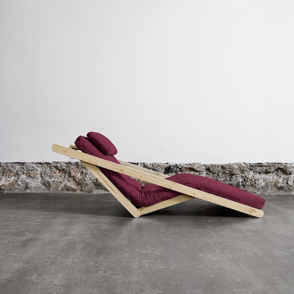 Karup Figo ležalnik, Raw/Bordeaux, 70 cm-image-1